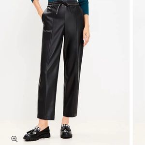 Faux Leather Joggers